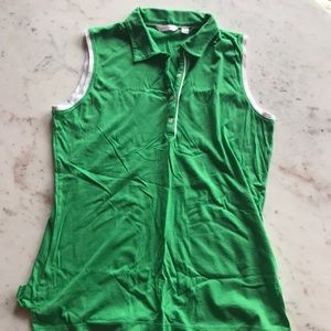 Sleeveless ladies golf polo